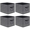 Onlyeasy Extra Large Foldable Cloth Storage Cubes 4 Pack with