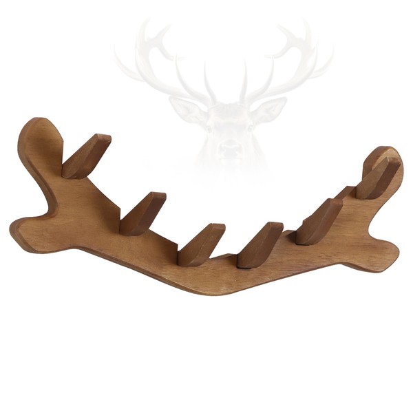 Kimwina Wall Mounted Coat Rack with 5 Flip Down Hooks