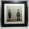 Greetingles Lowry-Style 12"/31cm Square Framed Print. Beautiful Black Ash Frame