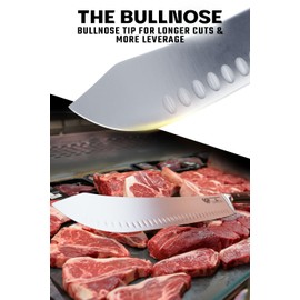 Dalstrong Bull Nose Butcher Knife - 14 inch - Gladiator Series Elite - High Carbon Premium German Steel - Black G10 Handle - Meat BBQ Knife - Sheath Included - NSF Certified