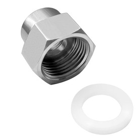 Beduan Garden Hose Adapter, 3/4" GHT Female x 1/2" NPT Female Connector,GHT to NPT Adapter Stainless Steel Garden Hose to Pipe Fittings Connect