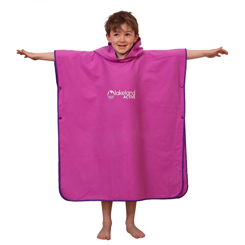 Lakeland Active Patterdale Hooded Changing Poncho Towel - Pink -