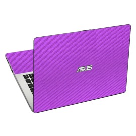 LidStyles Carbon Fiber Laptop Skin Protector Decal Asus X202E Vivobook - Purple Carbon Fiber
