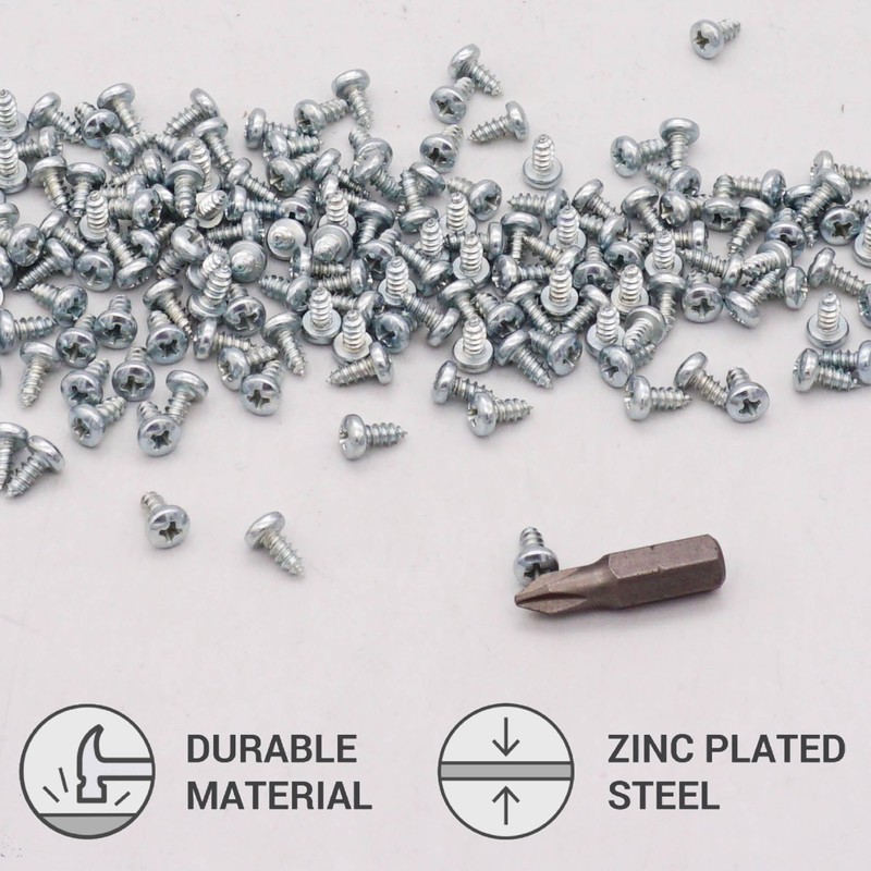 SKIR'CO (Pack of 200) Zinc Plated Steel 2.9 x 6.5mm