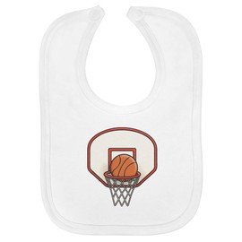 Azeeda 'Basketball Hoop' Soft Cotton Baby Bib (BI00016412)