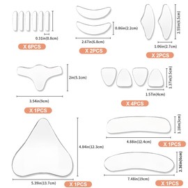 SexxLady Anti Falten Pflaster 18 Stück, Wrinkle Patches für Stirn Augen Mundwinkel, Silikonpflaster Wiederverwendbares,Face Tape Anti Aging und Strafft