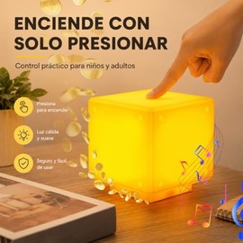 2pzs Super Bros LED Lampara, Luz de Noche para Niños, Decoracion Recamara, con Efectos de Sonido de Juego,Luces de ambiente de signo de interrogación 