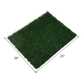 Sardoxx 2pcs Pet Potty Training Pee Artificial Grass Rug Pad Dog Pet Toilet Portable Indoor Outdoor, Drainage Hole Easy to Clean, 25"x 20"