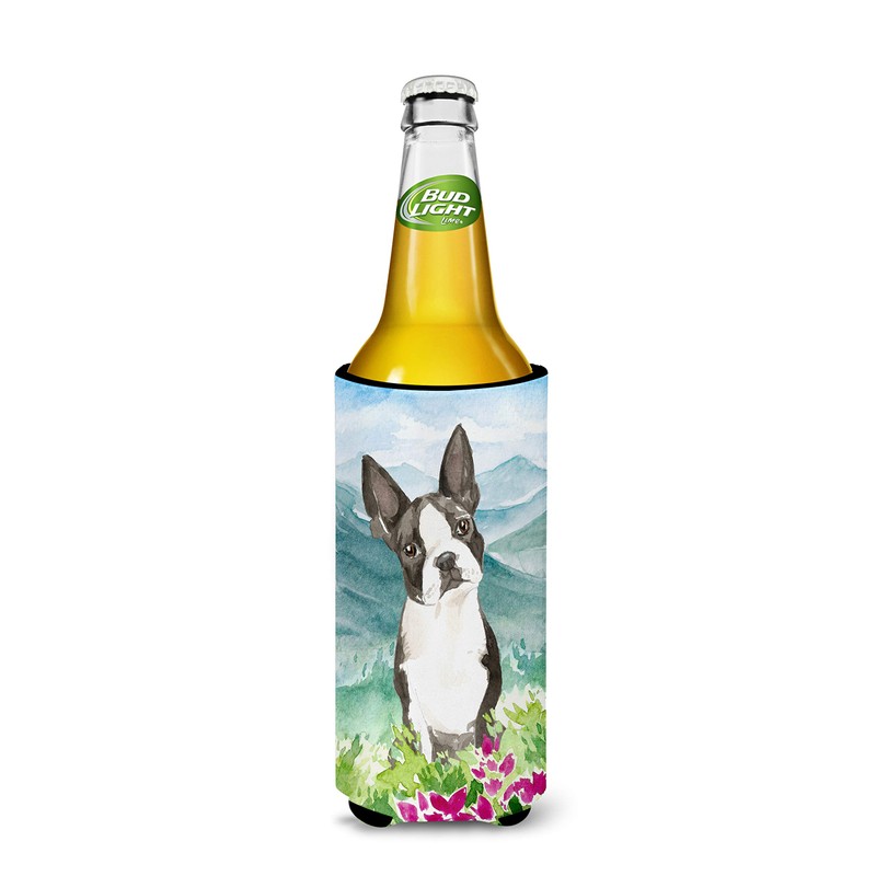 Caroline's Treasures CK2544MUK Mountain Flowers Boston Terrier Hugger for slim