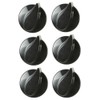 Belling Oven Cooker Hob Gas Flame Control Knobs (Black, Pack