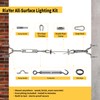 RiaYer 165FT Outdoor String Light Hanging Kit, 1/16" Vinyl-Coated 304