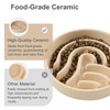 BICOPET Ceramic Maze Dog Slow Feeder with Non-Slip Silicone Rim