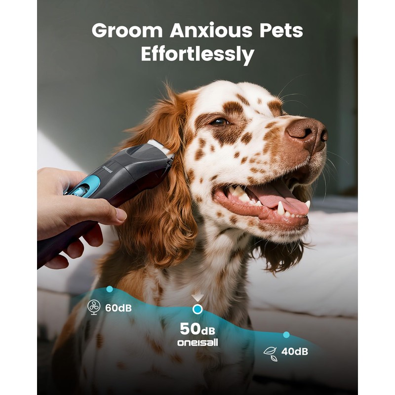 oneisall Dog Grooming Clippers & Paw Trimmer Kit 2-in-1 with