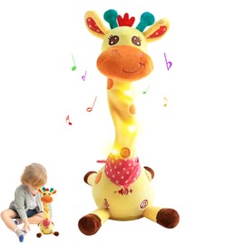 MeHoo Giraffa parlante e danzante, bambola di peluche leggera per bambini, con funzione di controllo del volume e registrazione, ripete quello che dici, perfetta per regali
