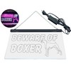 Beware of Boxer Dog Illuminated Dual Color LED Neon Sign