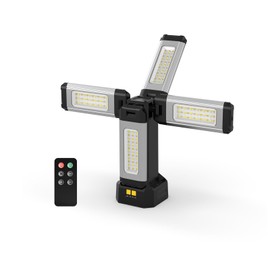 AODOO Upgraded Aluminum13200mAh Rechargeable Work Light with Folding Stand and Carrying Bag, 8000 Lumen Stepless Dimmable, White/Warm/Nature White with Detachable Tripod (No Tripod)