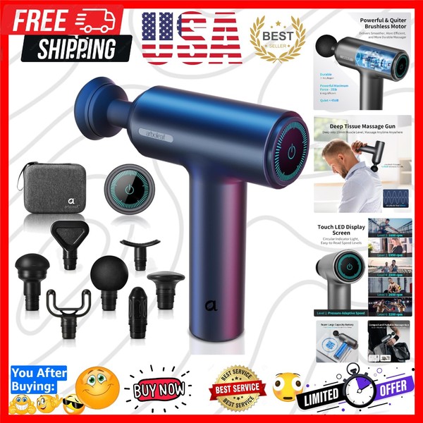 Deep Tissue Massage Gun for Athletes - Adaptive Speed &