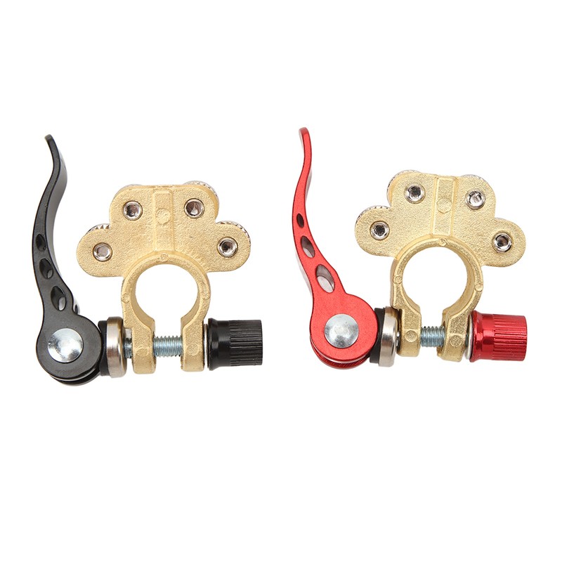 2PCS Car Battery Terminal 4 Way Positive Negative Copper Quick