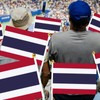 50 Pcs Thailand Flag Mini Waving Flags Thai Hand Small