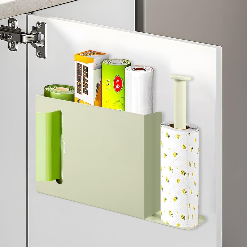 Picowe Wall Mount Kitchen Wrap Organizer Rack, Metal Aluminum Foil