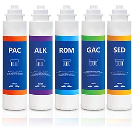 Express Water â 1 Year Elite RO Alkaline Reverse Osmosis System Replacement Filter Set â 5 Easy Change Quick Twist filters with Alkaline Filter for added Essential Minerals â 100 GPD RO Membrane