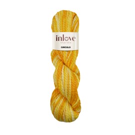 Circulo Inlove Yarn, Chunky 100% Brazilian Cotton - Softness and Lightness in Every Stitch. Perfect for Knitting & Crochet - Pack of 1 Hank of 137 yds (9368 - Sunshine)