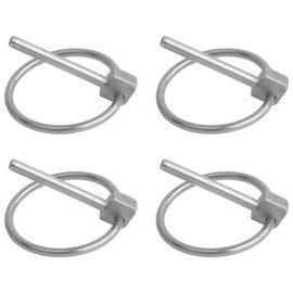 Begino 4Pcs 1/8" x 1-3/16" Stainless Steel Linch Pins with Ring - Quick-Release Round Cotter Pins for Trailers, Trucks, Boat, Kayak, Mower & Trolley Hardware