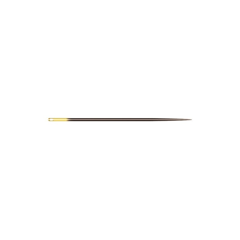 Clover 4971 Clover No.10 Agujas Apliques/Sharps, Negro/Oro