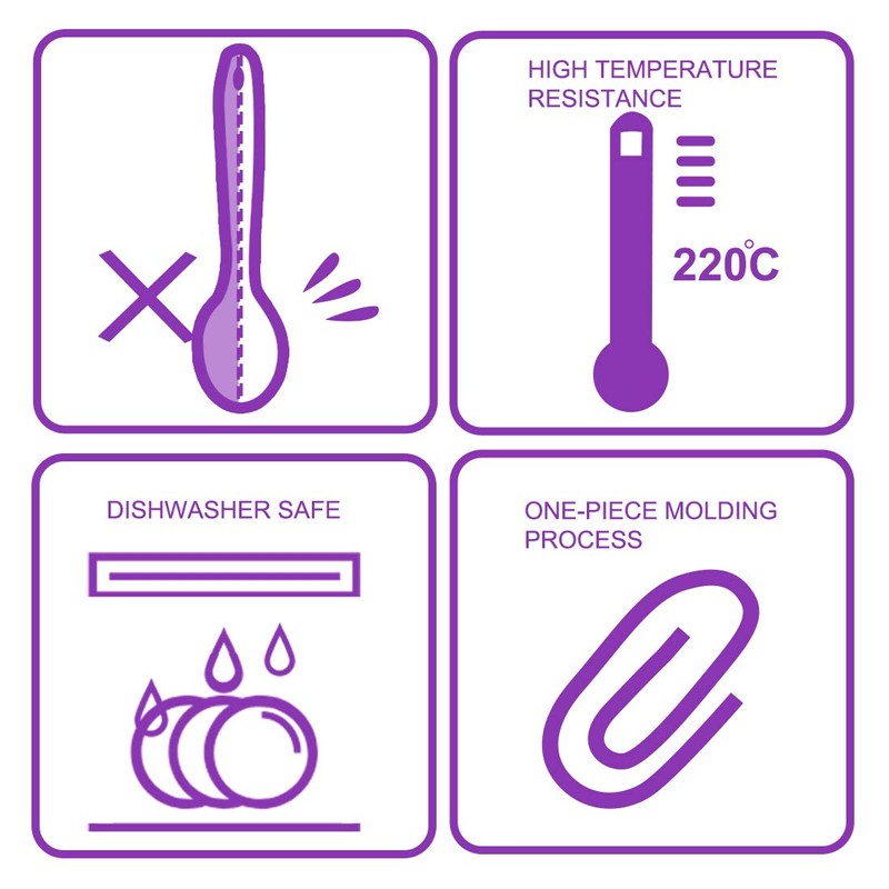 uxcell Silicone Dinner Spoon Table Spoon Dessert Spoon Utensils for