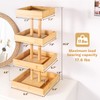 Homde Nail Polish Organizer Bamboo, 360 Rotating Storage Holder for