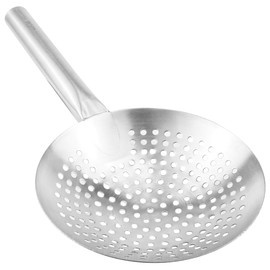 DOERDO Skimmer Slotted Spoon 8.7 Inch Oil Skimmer Pasta Strainer Stainless Steel Kitchen Utensils for Kitchen Cooking Frying, 22CM