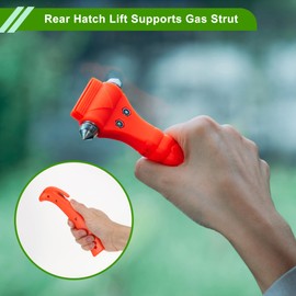 HOPESPANNER 1 Set Universal Car Safety Hammer Glasses Breaker Urgent Escape Tool with Stand Black Orange Alloy Steel ABS
