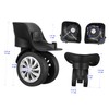 NOLITOY 4Pcs Swivel Wheels Replacement for Luggage Suitcase Durable Travel