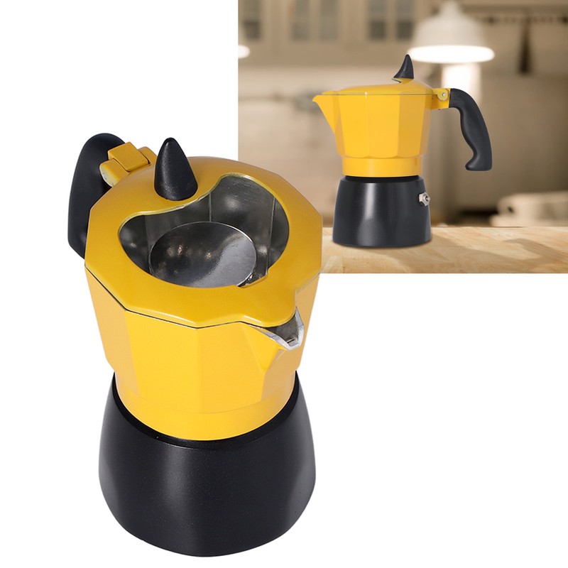2 Cup 100ML Moka Coffee Pot Single Valve Aluminum Coffee