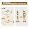 KAMANINA Heavy Duty Double Curtain Rod Bracket for 1 and