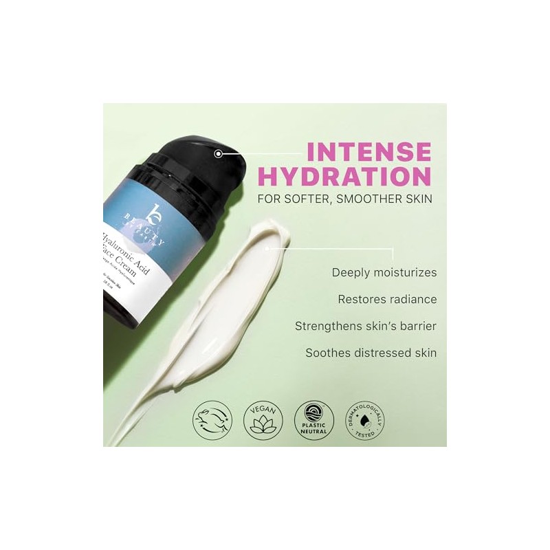 Beauty by Earth- Hidratante con ácido hialurónico para el rostro,