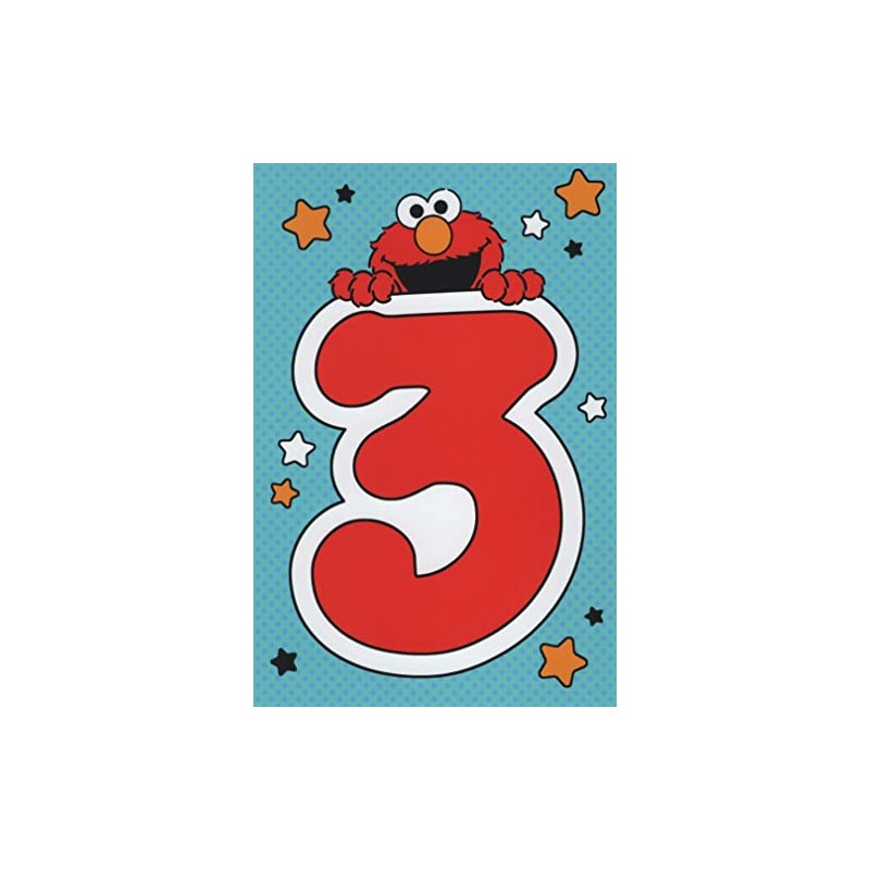 Sesame Street Elmo Happy 3rd Birthday Card