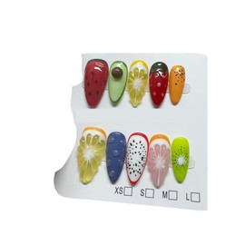 Yabonica 1000 Times Reusable Press On False Nails Oval,Handmade Auroral White Nature Nails 10 Pcs-Wear Comfortably(004XS)