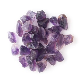 GEMSPLACE Natural Raw Amethyst Stone, Rough Gemsatones and Crystals, Jewelry Making, Reiki & Wicca, Chakra Healing Crystals, Loose Raw Crystals, Wholesale Bulk Lot, February Birthstone (100carat)