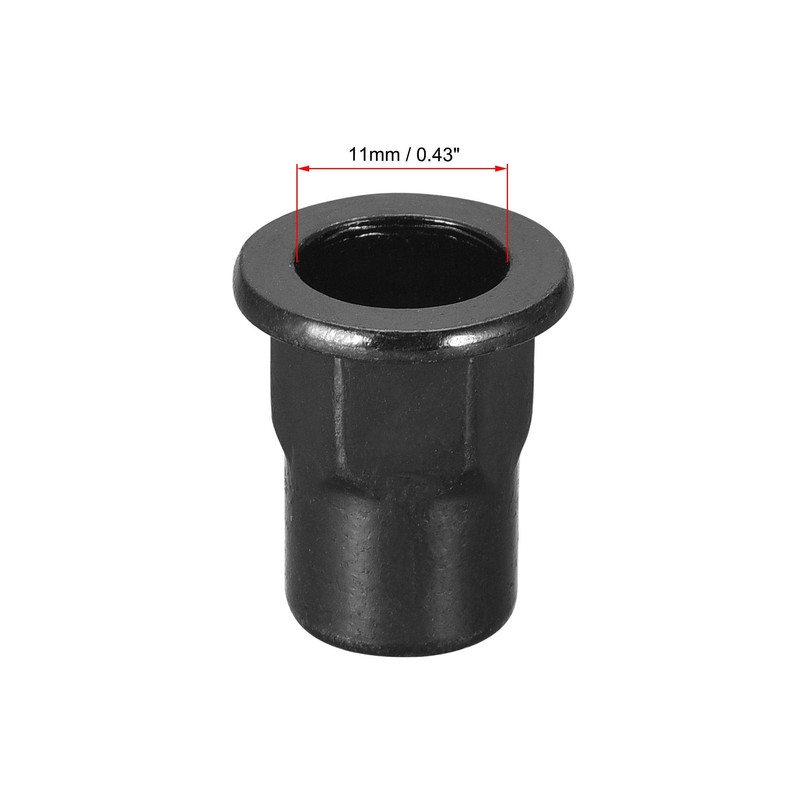 uxcell M8 Rivet Nuts, Thread Half Hexagonal Carbon Steel Zinc-Plated