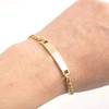 aplusashop ID Figaro Girl's Friendship Bracelet with Engraving in Gold