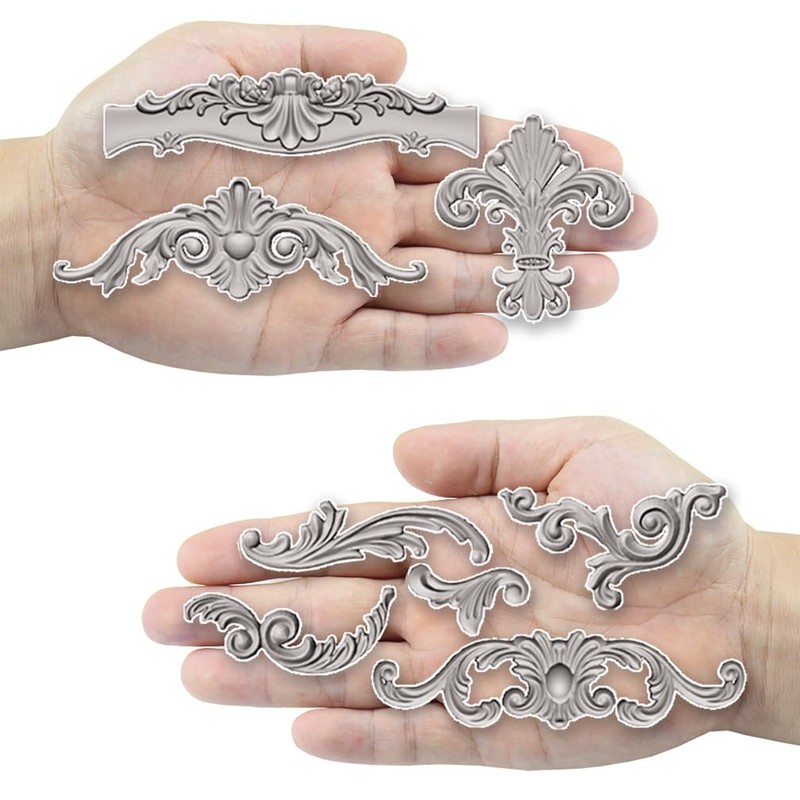 Scrollworks Mold for Polyclay Air Dry Clay Plaster