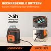 JORGENSEN 360° Laser Level with Tripod, 100 FT Rechargeable Self