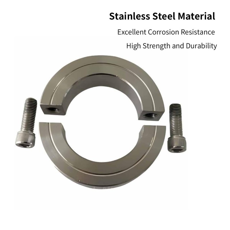 AZSSMUK Bore 7/8'' Double Split Shaft Collar Stainless Steel Lock