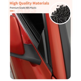 Summleaf for Mustang Car Front Window A Pillar Triangle Trim Cover for Ford Mustang 2016-2025,Carbon Fiber Exterior Accessories 2PCS