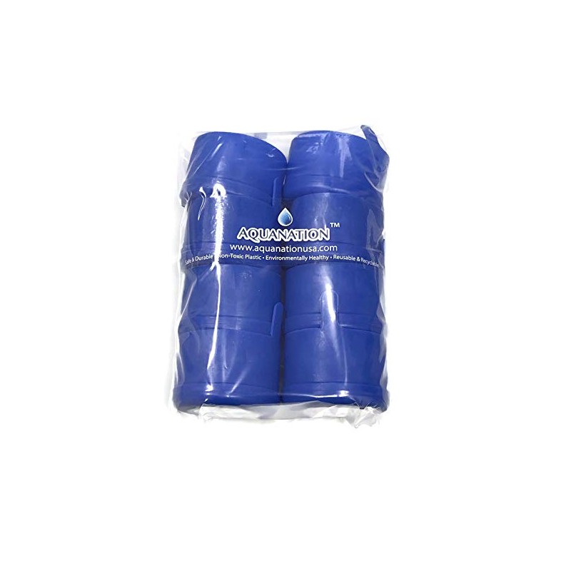 AquaNation BPA Free Non-Spill Reusable Water Bottle Caps for 3