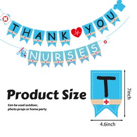 Thank you nurses banner Happy Nurses Week Banner Decorations 2023 No need DIY Happy Nurses Week Banner Decorations for Nursing Party