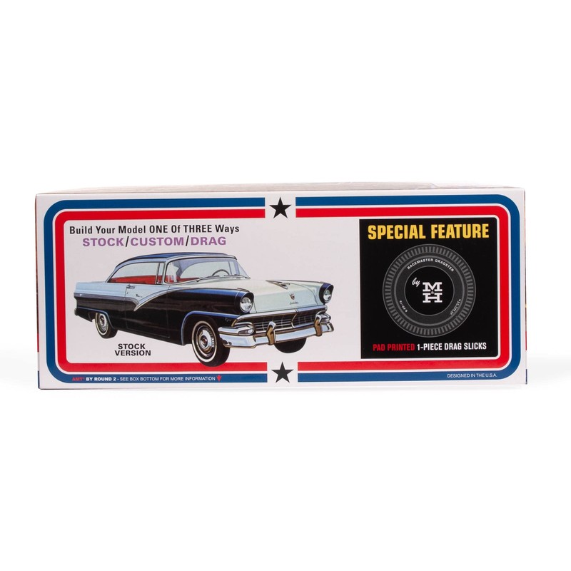 Round2 AMT1308/12 1/25 1956 Ford Victoria Hardtop Model Kit, Multi-Colour