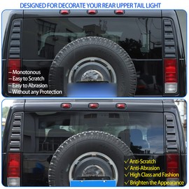 Fgtagtal Rear Upper Tail Light Lamp Vent Cover Guard Compatible with 2003-2009 Hummer H2, ABS Rear Lamp Cover Guard Trim Bezel Frame, 2PCS (Carbon Fiber Pattern Black)