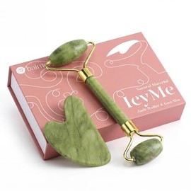Gua Sha  Jade Roller Set Facial Beauty Tools, BAIMEI Face Roller and Guasha Facial Tool for Face, Neck and Eye Treatment Facial Roller for Skin Care  